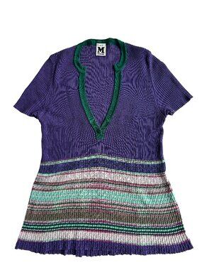 Missoni knit top brand’s iconic textured and multicolor knitwork